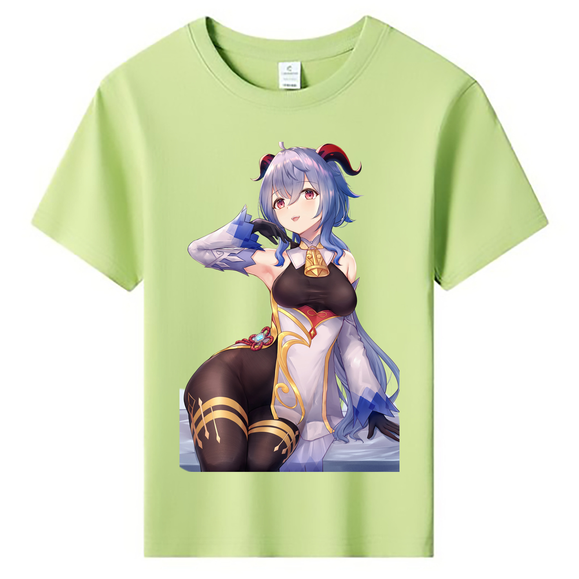 げんし神 甘雨 かんう genshin Ganyu 綿100％キッズTシャツ（フロントプリント）